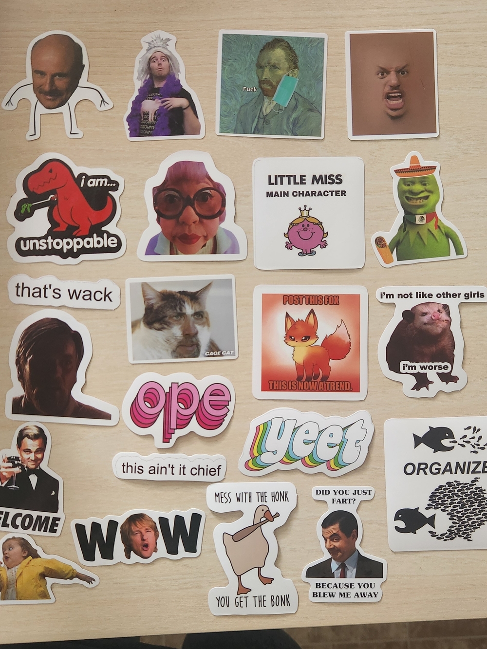 Funny Meme Sticker Sheet #32 - Assorted Colorful Cartoon & Pop Culture Stickers